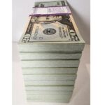 2 Stacks of Fake $20 Bills
